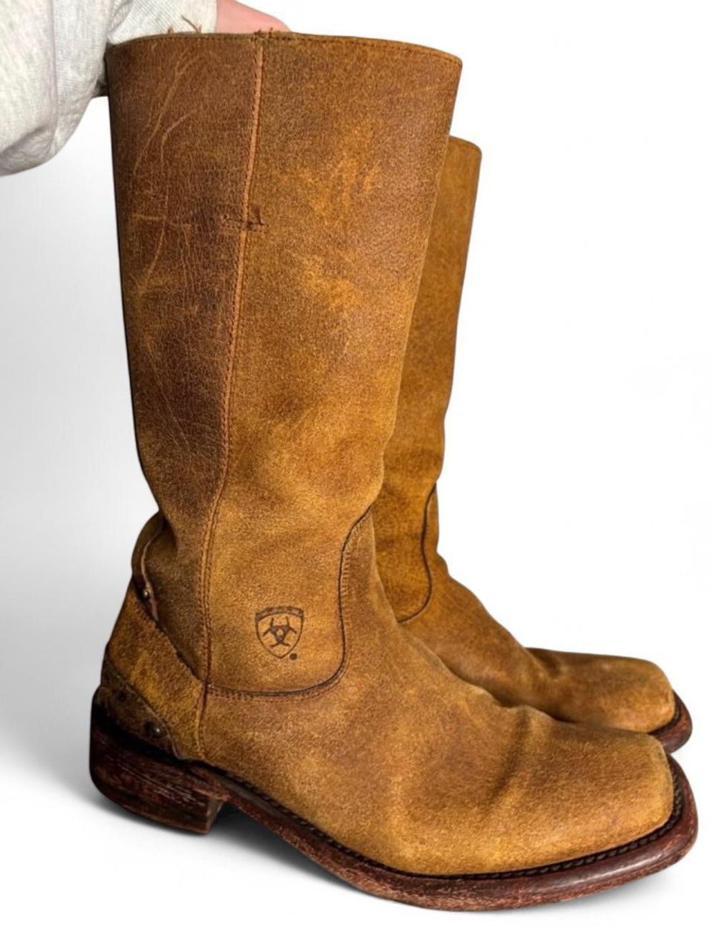 Ariat Tan Suede Men’s Western Pull-On Boots